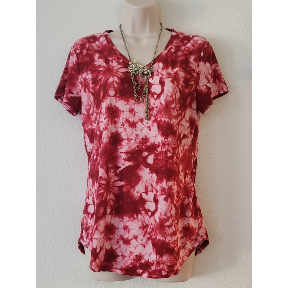 No Boundaries Red Tie Dye Tee